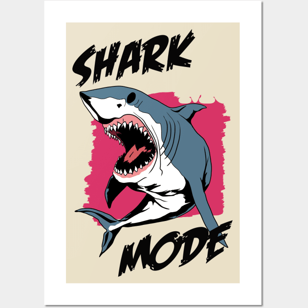 Shark Mode Wall Art by TMBTM